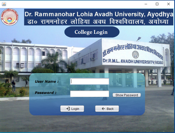 Admin Login Page